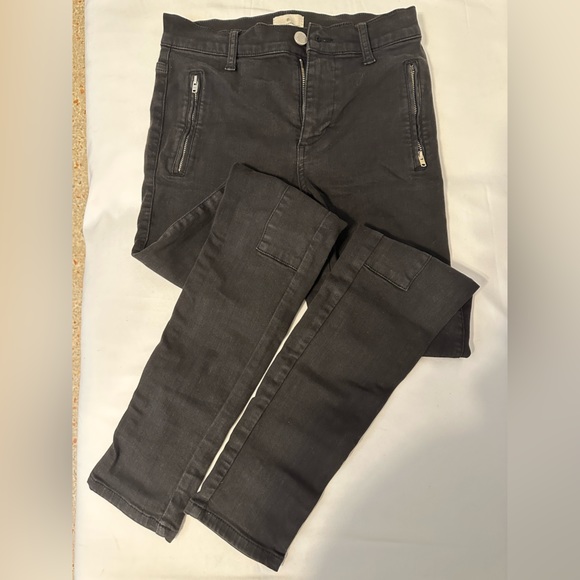 French connection women’s black knee patch Moto style jeans - Picture 5 of 6